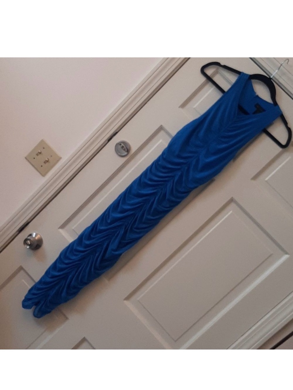 NWT House of Harlow 1960 Royal Blue Ruched Sleeveless Midi Dress L - Picture 8 of 14